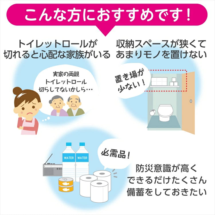 トイレットペーパー ダブル スコッティ フラワーパック 2倍巻き